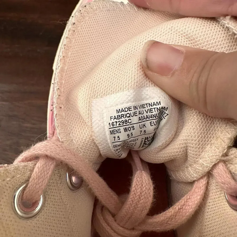 Millie Bobby Brown x Converse Chuck Taylor All Star Hi Petal Pink‎ Sneakers 9.5 - Picture 7 of 7